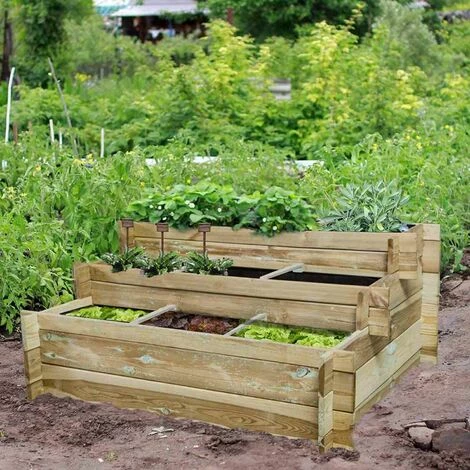 SIENA GARDEN Hochbeet-Treppe Hugo, 120 X 100 X 54 Cm Kesseldruckimprägniert, Inkl. Geotextil 4 SIENA GARDEN Hochbeet-Treppe Hugo, 120 X 100 X 54 Cm Kesseldruckimprägniert, Inkl. Geotextil – Bild 2