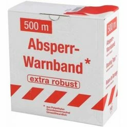 SIENA GARDEN Absperrband Rot/weiß 500m Band Absperren Signalband Markierungsband Warnband TOP