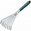 SIENA GARDEN Kleinfeger 9 Zinken Flach Wechselstiel Anthrazit, Griff Grün