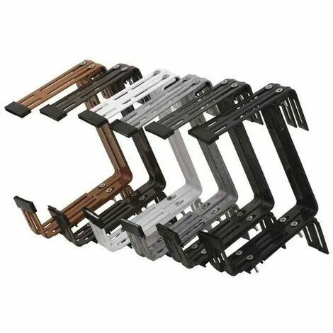 SIENA GARDEN Blumenkastenhalter 3-fach Verstellbar, Weiß 3 SIENA GARDEN Blumenkastenhalter 3-fach Verstellbar, Weiß