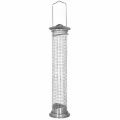 SIENA GARDEN Vogelfuttersäule Aluminium Line Für Nüsse, 39 Cm