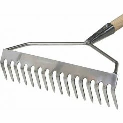 SIENA GARDEN ClassicLine Bügelrechen, 16 Zinken, Edelstahl, 140 Cm Eschenstiel FSC 100%