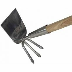 SIENA GARDEN ClassicLine Doppelhacke, 3 Zinken, Edelstahl, 140 Cm Eschenstiel FSC 100%