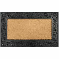 SIENA GARDEN Gummifußmatte Blattwerk Eckig 90x55cm Schmutzfangmatte Fußmatte Fußabtreter TOP