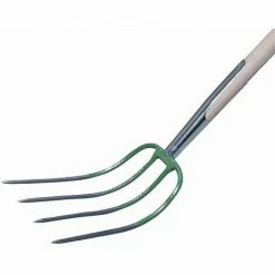 SIENA GARDEN Dunggabel 4 Zinken 135 Cm-Stiel, Esche Gebogen, Schienenzwinge