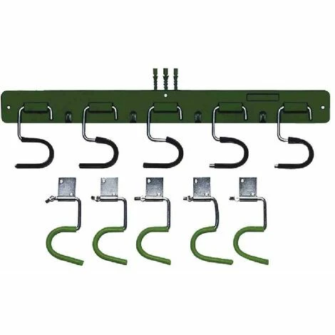 SIENA GARDEN Geräteleiste PVC 5 Haken Grün EUROFIX 5 3 SIENA GARDEN Geräteleiste PVC 5 Haken Grün EUROFIX 5