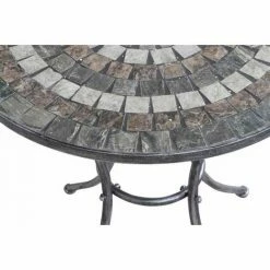 SIENA GARDEN Felina Tisch Ø 60x71 Cm Gestell Stahl Silber-schwarz, Tischplatte Keramik. -SIENA GARDEN Shop 22736719 3