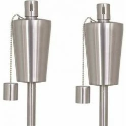 SIENA GARDEN Set Öllampe Dana 2-tlg., Edelstahl Silber Ø 7,4 X 115 Cm