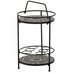 Siena Garden Serviertisch, Como, Matt Schwarz, Ca. 71 X 70 X 35 Cm