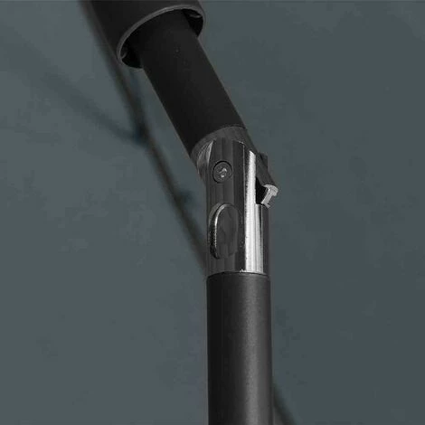 SIENA GARDEN Tropico Mittelstockschirm Anthrazit/grau Ø 200cm Gestell Stahl Anthrazit, Bezug 100% Polyester, 180g/m² In Grau, Lichtschutzfaktor UPF 50+ 7 SIENA GARDEN Tropico Mittelstockschirm Anthrazit/grau Ø 200cm Gestell Stahl Anthrazit, Bezug 100% Polyester, 180g/m² In Grau, Lichtschutzfaktor UPF 50+ – Bild 5