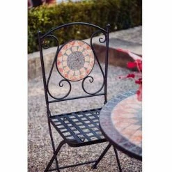 SIENA GARDEN Prato Klappstuhl Gestell Stahl Schwarz Matt, Fläche Keramik Mehrfarbig -SIENA GARDEN Shop 35873092 3