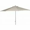 SIENA GARDEN Push Pro Mittelstockschirm Silber/natur Ø 300cm Gestell Alu Silber, Streben Stahl, Bezug 100% Polyester, 180g/m² Natur, Lichtschutzfaktor UPF 50+