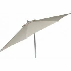 SIENA GARDEN Push Pro Mittelstockschirm Silber/natur Ø 300cm Gestell Alu Silber, Streben Stahl, Bezug 100% Polyester, 180g/m² Natur, Lichtschutzfaktor UPF 50+ -SIENA GARDEN Shop 41373510 2