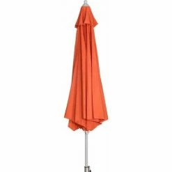SIENA GARDEN Push Pro Mittelstockschirm Silber/terracotta Ø 300cm Gestell Alu Silber, Streben Stahl, Bezug 100% Polyester, 180g/m² Terra, Lichtschutzfaktor UPF 50+ -SIENA GARDEN Shop 41373533 3
