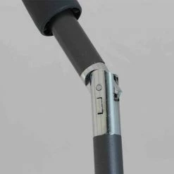 SIENA GARDEN Tropico Mittelstockschirm Anthrazit/natur Ø 200cm Gestell Stahl Anthrazit, Bezug 100% Polyester, 180g/m² In Natur, Lichtschutzfaktor UPF 50+ -SIENA GARDEN Shop 41373537 5