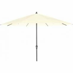 SIENA GARDEN Avio Mittelstockschirm Anthrazit/ecru Ø 350cm Gestell Alu Anthrazit, Streben Stahl, Bezug 100% Polyester, 220g/m² Ecru, Lichtschutzfaktor UPF 50+