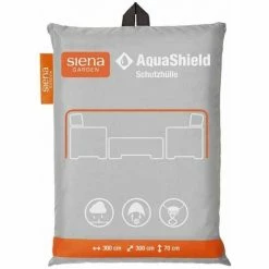 SIENA GARDEN AquaShield Loungehülle 300x300xH70 Cm Hellgrau, 100% Polyester