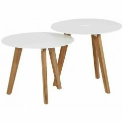 SIENA GARDEN Alba Beistelltisch Ø50x45 Cm Teakholz Couchtisch Kaffeetisch Wohnzimmertisch -SIENA GARDEN Shop 41373650 3