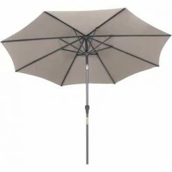 SIENA GARDEN Avio Mittelstockschirm Anthrazit/taupe Ø 300cm Gestell Alu Anthrazit, Streben Stahl, Bezug 100% Polyester, 220g/m² Taupe, Lichtschutzfaktor UPF 50+ -SIENA GARDEN Shop 41373671 4