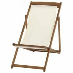 SIENA GARDEN Aviro Beachliege Geölt, Bezug In Ecru Akazie FSC 100%