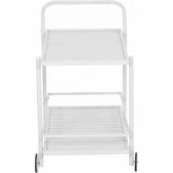 SIENA GARDEN Bali Servierwagen Matt Weiß Gestell Aluminium Fahrbar Küchentrolley Rollwagen -SIENA GARDEN Shop 41373764 3