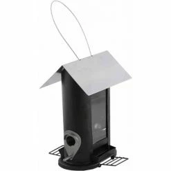 SIENA GARDEN Vogelfutterhaus Black Line Für Mischfutter, 24,5 Cm