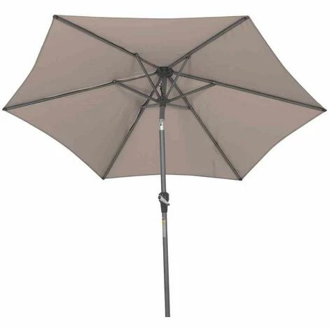 SIENA GARDEN Avio Mittelstockschirm Anthrazit/taupe Ø 250cm Gestell Alu Anthrazit, Streben Stahl, Bezug 100% Polyester, 220g/m² Taupe, Lichtschutzfaktor UPF 50+ 5 SIENA GARDEN Avio Mittelstockschirm Anthrazit/taupe Ø 250cm Gestell Alu Anthrazit, Streben Stahl, Bezug 100% Polyester, 220g/m² Taupe, Lichtschutzfaktor UPF 50+ – Bild 3