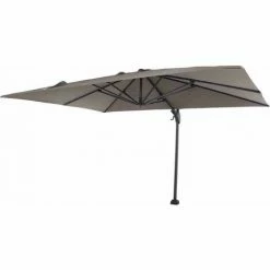 SIENA GARDEN Sunset N+ Ampelschirm Anthrazit/taupe 350x260cm Gestell Aluminium Anthrazit, Bezug 100% Polyester, 300g/m² In Taupe, PU-beschichtet, UPF 50+