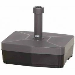 SIENA GARDEN Schirmständer 45 Kg Eckig, Anthrazit Kunststoffrohr 19-54 Mm, Mit Rollen Und Handmulden, Füllbar Mit Sand