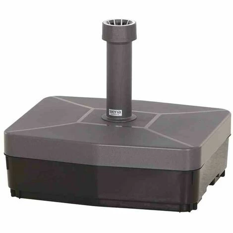 SIENA GARDEN Schirmständer 45 Kg Eckig, Anthrazit Kunststoffrohr 19-54 Mm, Mit Rollen Und Handmulden, Füllbar Mit Sand 3 SIENA GARDEN Schirmständer 45 Kg Eckig, Anthrazit Kunststoffrohr 19-54 Mm, Mit Rollen Und Handmulden, Füllbar Mit Sand