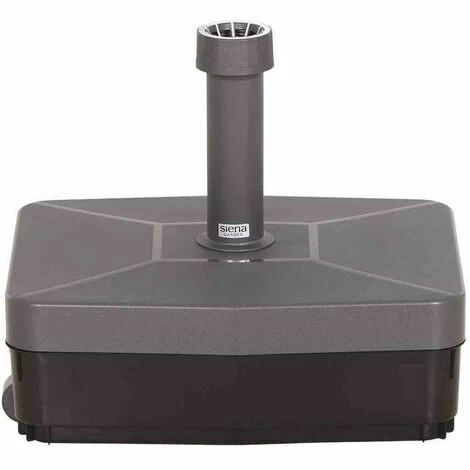 SIENA GARDEN Schirmständer 45 Kg Eckig, Anthrazit Kunststoffrohr 19-54 Mm, Mit Rollen Und Handmulden, Füllbar Mit Sand 4 SIENA GARDEN Schirmständer 45 Kg Eckig, Anthrazit Kunststoffrohr 19-54 Mm, Mit Rollen Und Handmulden, Füllbar Mit Sand – Bild 2