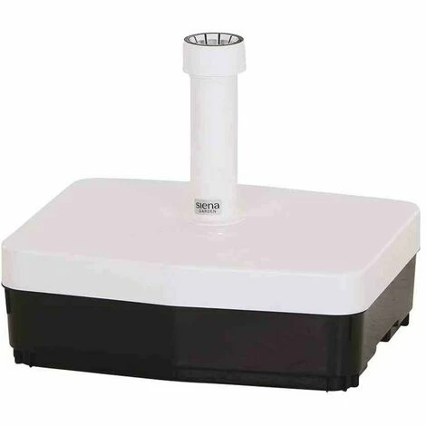 SIENA GARDEN Schirmständer 45 Kg Eckig, Weiß Kunststoffrohr 19-54 Mm, Mit Rollen Und Handmulden, Füllbar Mit Sand 3 SIENA GARDEN Schirmständer 45 Kg Eckig, Weiß Kunststoffrohr 19-54 Mm, Mit Rollen Und Handmulden, Füllbar Mit Sand