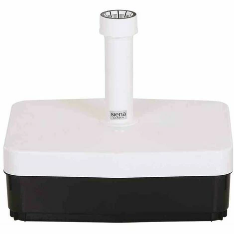 SIENA GARDEN Schirmständer 45 Kg Eckig, Weiß Kunststoffrohr 19-54 Mm, Mit Rollen Und Handmulden, Füllbar Mit Sand 4 SIENA GARDEN Schirmständer 45 Kg Eckig, Weiß Kunststoffrohr 19-54 Mm, Mit Rollen Und Handmulden, Füllbar Mit Sand – Bild 2