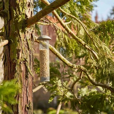 SIENA GARDEN Vogelfuttersäule Iron Line Für Nüsse, 32,5cm 7 SIENA GARDEN Vogelfuttersäule Iron Line Für Nüsse, 32,5cm – Bild 5