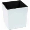 SIENA GARDEN Pflanzgefäß BREST, Weiß Hochglanzoptik, 25 X 25 X 26 Cm Kunststoffgefäß Mit Einsatz -SIENA GARDEN Shop 41373910 1