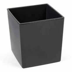 SIENA GARDEN Pflanzgefäß BREST, Anthrazit Hochglanzoptik, 30 X 30 X 31 Cm Kunststoffgefäß Mit Einsatz