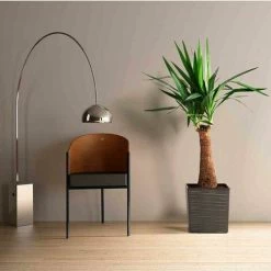 SIENA GARDEN Pflanzgefäß BIRON, Graphit Rillenoptik, 40 X 40 X 41,5 Cm Kunststoffgefäß Mit Einsatz -SIENA GARDEN Shop 41373926 4