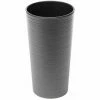 SIENA GARDEN Pflanzgefäß LOCON, Graphit Rillenoptik, Ø 30 X 57 Cm Kunststoffgefäß Mit Einsatz -SIENA GARDEN Shop 41373953 1