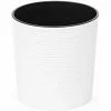 SIENA GARDEN Pflanzgefäß LENS, Weiß Rillenoptik, Ø 25 X 25,5 Cm Kunststoffgefäß Mit Einsatz -SIENA GARDEN Shop 41373954 1