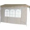 SIENA GARDEN Seitenteile Zu Faltpavillon 3x3 M, Taupe/weiß, 2er Set Bezug Aus Polyester, 160g/m² In Taupe/weiß, 1x Mit Und 1x Ohne Fenster