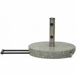 SIENA GARDEN Granitständer Trolley 40 Kg Rund Mit Tolley-Auszug Und Rollen