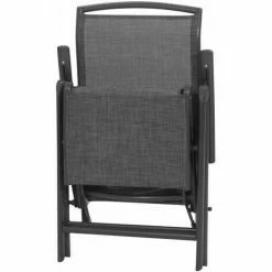 SIENA GARDEN Livorno Relaxsessel Gestell Aluminium Anthrazit, Fläche Ranotex®-Gewebe Silber-schwarz -SIENA GARDEN Shop 41374278 2