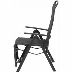 SIENA GARDEN Livorno Relaxsessel Gestell Aluminium Anthrazit, Fläche Ranotex®-Gewebe Silber-schwarz -SIENA GARDEN Shop 41374278 3