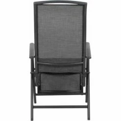 SIENA GARDEN Livorno Relaxsessel Gestell Aluminium Anthrazit, Fläche Ranotex®-Gewebe Silber-schwarz -SIENA GARDEN Shop 41374278 4