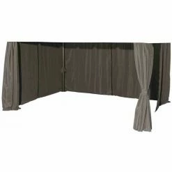 SIENA GARDEN Seitenteile Zu Pavillon Dubai 3x4 M, Grau, 4er Set Bezug Aus Polyester, 180g/m² In Grau, 4 Stück