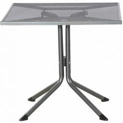 SIENA GARDEN Elda Plus Dining Tisch 80x80x71 Cm Gestell Stahl Eisengrau, Tischplatte Streckmetall Eisengrau