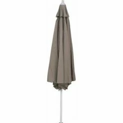 SIENA GARDEN Alu-Push Pro Mittelstockschirm Silber/taupe Ø 300cm Gestell Alu Silber, Streben Stahl, Bezug 100% Polyester, 180g/m² Taupe, Lichtschutzfaktor UPF 50+ -SIENA GARDEN Shop 41374549 3