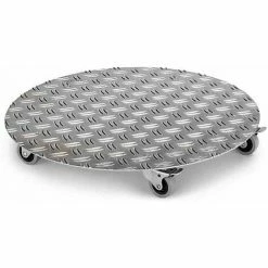 SIENA GARDEN Pflanzenroller Alu, Ø 30 Cm, Silber Tragkraft: 100 Kg