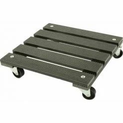 SIENA GARDEN Pflanzenroller WPC, 30 X 30 Cm, Anthrazit Tragkraft: 60 Kg