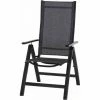 SIENA GARDEN Medira Klappsessel, Anthrazit Gestell Aluminium Anthrazit, Fläche Ranotex®-Gewebe Schwarz-silber -SIENA GARDEN Shop 42662869 1